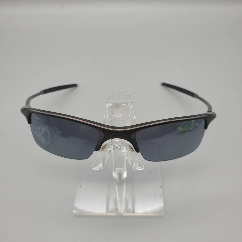 Oakley A Wire Sunglasses Gunmetal Gray Metal Frame Vintage Made in USA Dark Lens